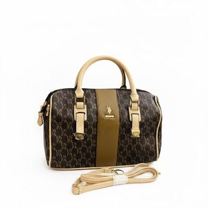 U.S. Polo Assn. Brown and Tan Satchel Bag